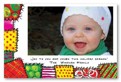 Holiday Patchwork Personalized Christmas Photo Cards