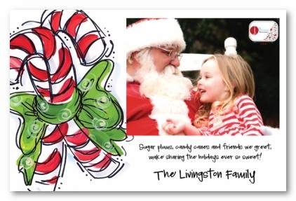 Candy Cane Christmas Personalized Holiday Photo Cards