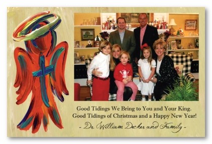 Religious  Christian Christmas Angel Personalized Holiday Photo Cards