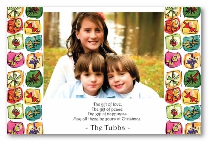 Christmas Gift Boxes Holiday Greetings Personalized Photo Cards