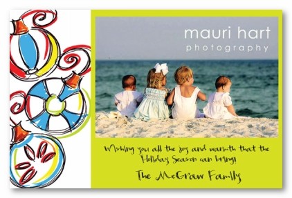 Beach Christmas Personalized Holiday Photo Cards