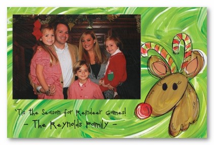 Reindeer Christmas Personalized Holiday Photo Cards