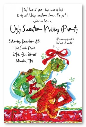 Ugly Sweaters Christmas Personalized Holiday Invitations