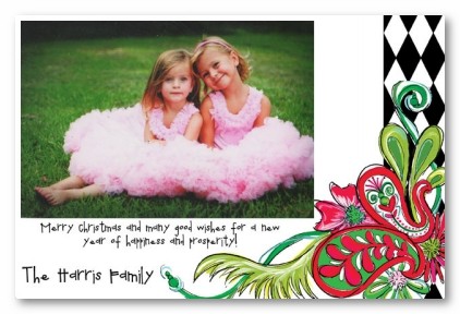 Holiday Scroll Christmas Personalized Holiday Photo Cards