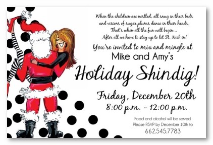 Santa Baby Christmas Personalized Holiday Invitaitions