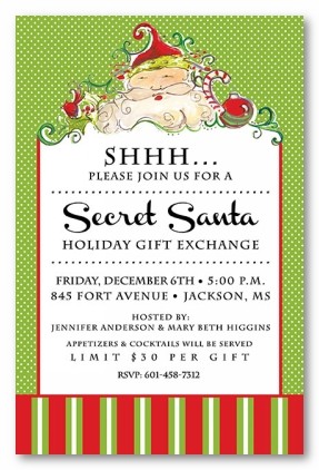 Jolly Santa Christmas Personalized Holiday Invitations