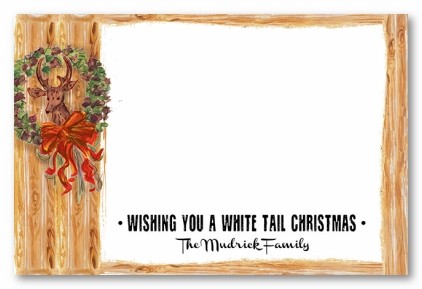 A White Tail Christmas Personalized Holiday Photo Cards