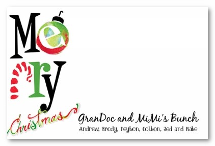 MERRY Christmas Personalized Holiday Photo Cards