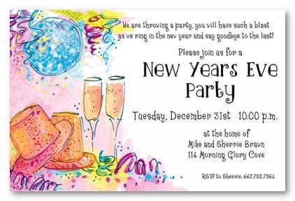 New Year's Party Personalized Holiday Invitations