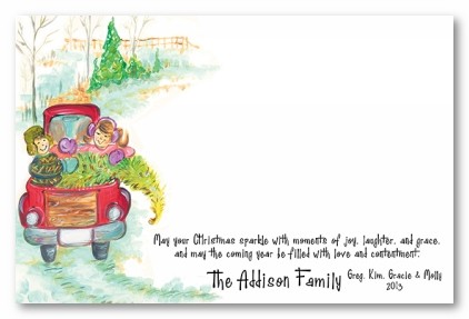 Through the Woods Christmas Personalized Holiday Photo Cards