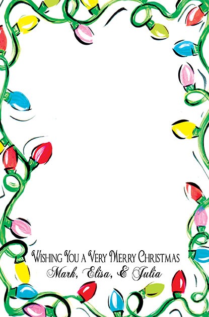 Christmas Lights Christmas Personalized Holiday Photo Cards