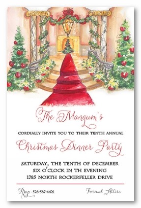 Fancy Festivities Personalized Holiday Invitations