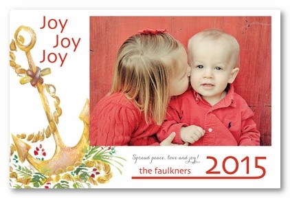 Anchor Away Personalized Holiday Photo Cards