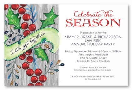 Comfort and Joy Personalized Holiday Invitations