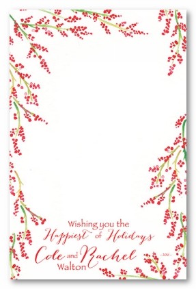 Holiday Berries Personalized Holiday Photo Cards