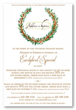 Wreath Personalized Holiday Invitations