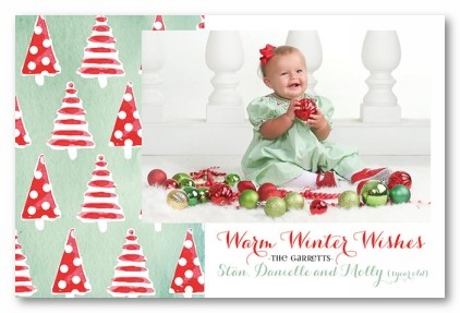 Fun Dot Trees Personalized Holiday Photo Cards