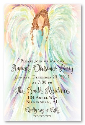 Angels Sing V Personalized Holiday Invitations