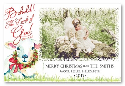 Lamb of God Personalized Holiday Photo Cards