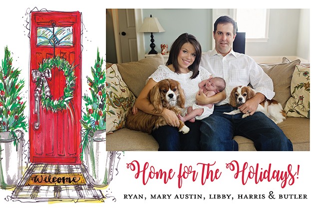 Red Door Holiday Photo Cards