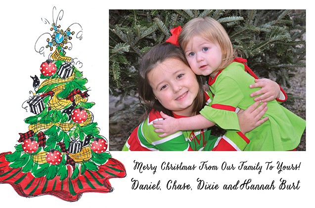 Plaid Tree Holiday Photo Cards