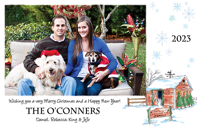 Christmas Tree Cabin Holiday Photo Cards