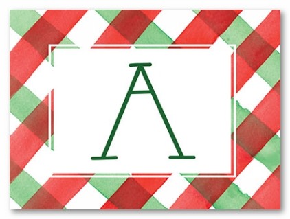 Plaid Personalized Folded Note