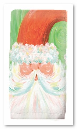 Swirly Santa Tea Towel