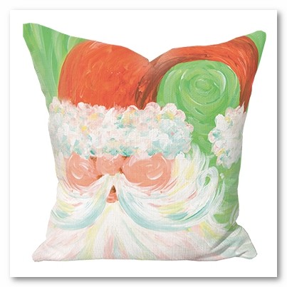 Swirly Santa Pillow